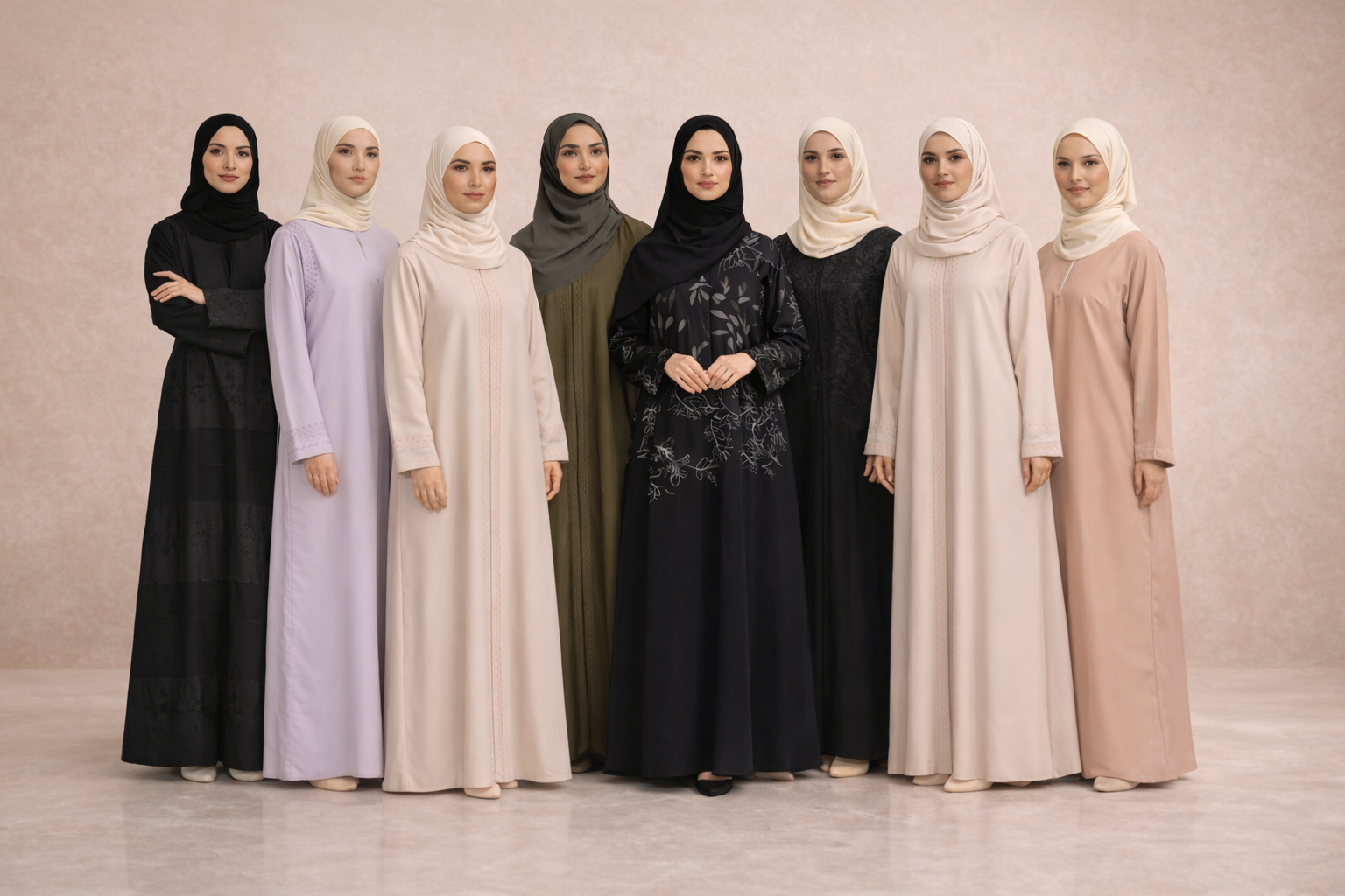 Signature Abayas by MarySophora featuring elegant modest dresses with refined silhouettes, embroidery, and timeless luxury design.