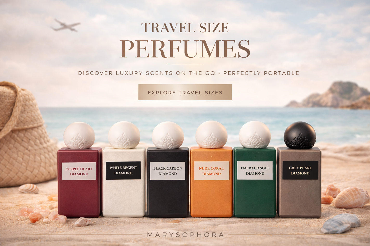 Travel Size Perfumes by MarySophora featuring compact luxury fragrances designed for convenience, portability, and everyday carry.