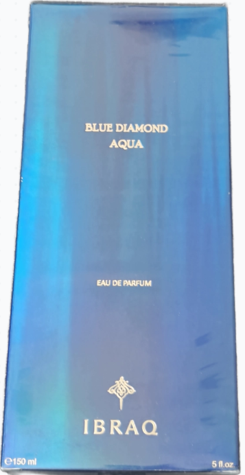 Blue Diamond Aqua perfume box front blue packaging eau de parfum 150ml