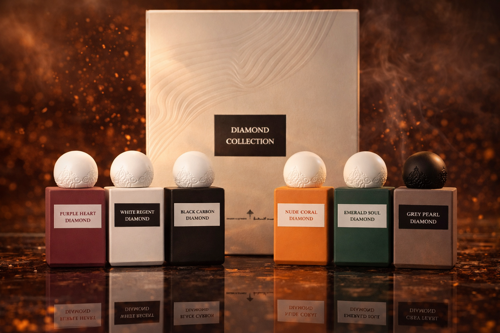 Ibraq Qurashi Diamond Mini Collection 6 x 10ml luxury fragrance set with premium box UK