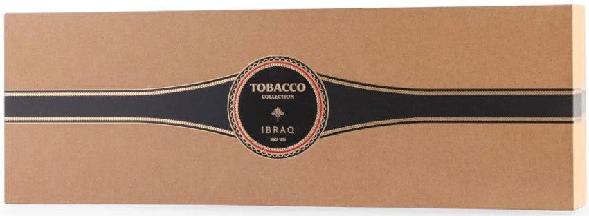 Ibraq Tobacco Collection luxury perfume gift box closed packaging top view UK