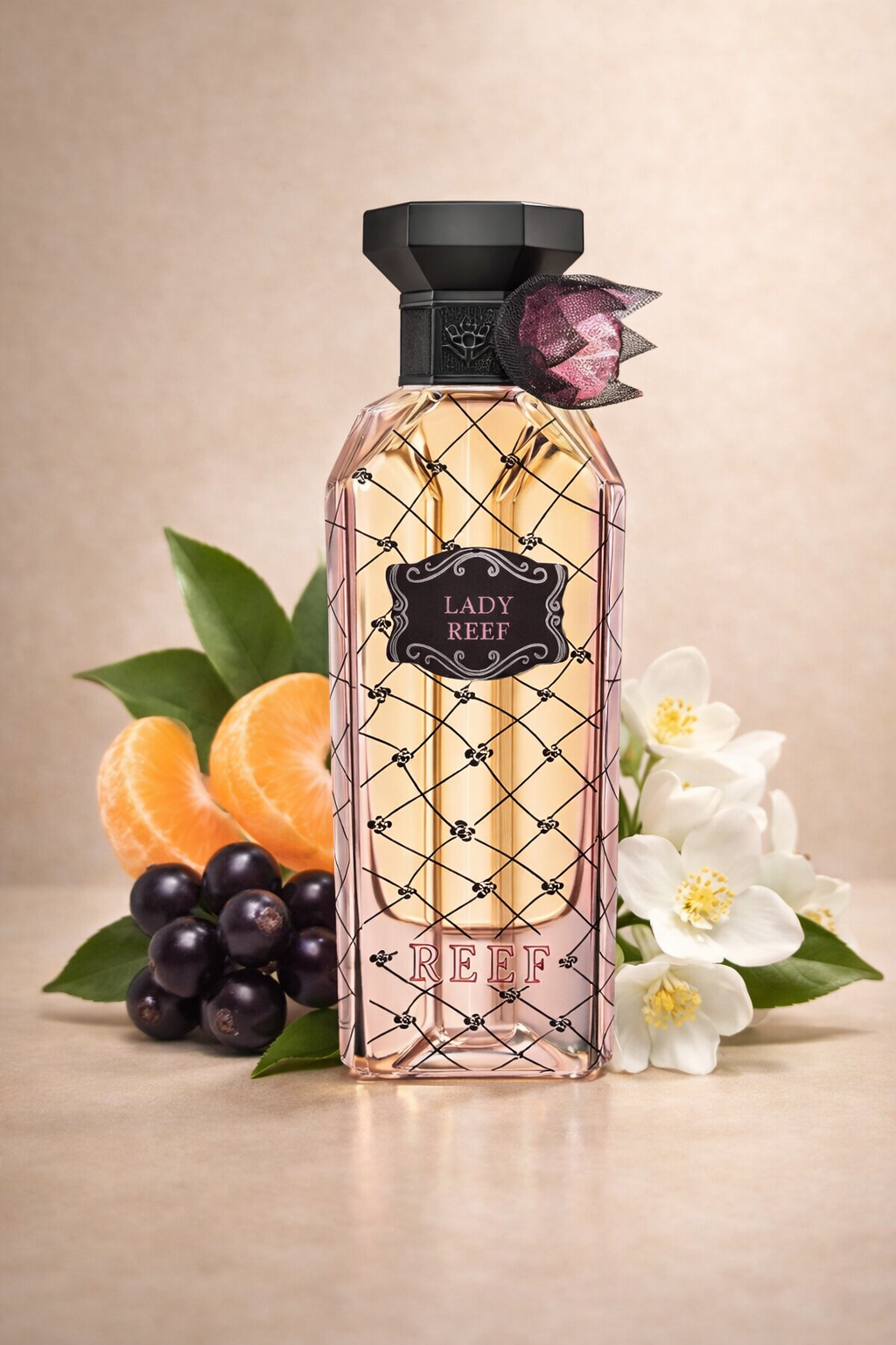 Lady Reef perfume bottle with pink box 150ml packaging UK by MarySophora.com