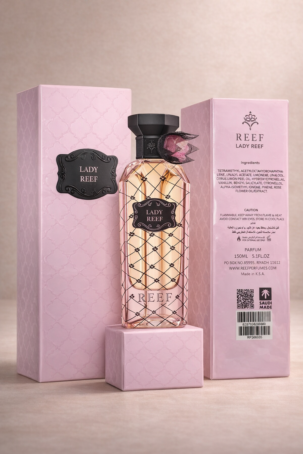 Lady Reef luxury perfume floral framed presentation pink roses elegant scent by MarySophora.com