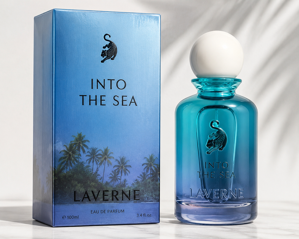 LaVerne Into The Sea Eau de Parfum for men 100ml bottle and box